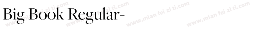 Big Book Regular字体转换